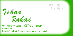 tibor rakai business card